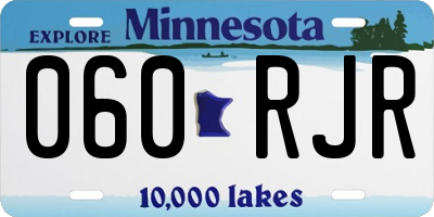 MN license plate 060RJR