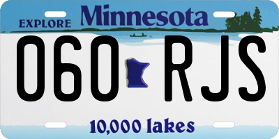 MN license plate 060RJS