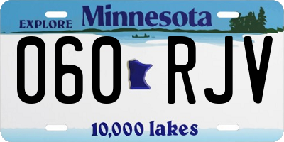 MN license plate 060RJV