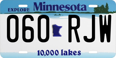 MN license plate 060RJW