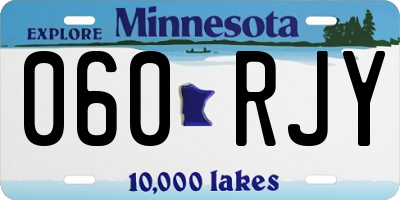 MN license plate 060RJY