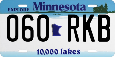 MN license plate 060RKB