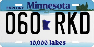 MN license plate 060RKD