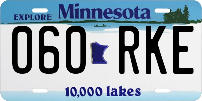 MN license plate 060RKE