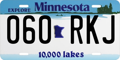 MN license plate 060RKJ
