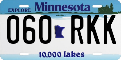 MN license plate 060RKK