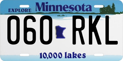 MN license plate 060RKL