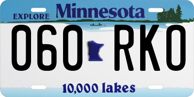 MN license plate 060RKO