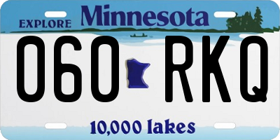 MN license plate 060RKQ