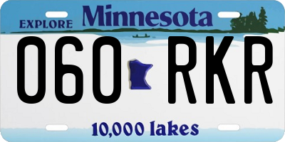 MN license plate 060RKR