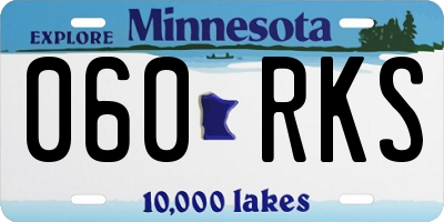 MN license plate 060RKS