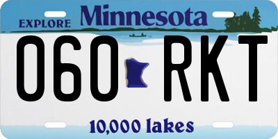MN license plate 060RKT