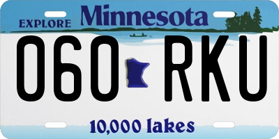MN license plate 060RKU