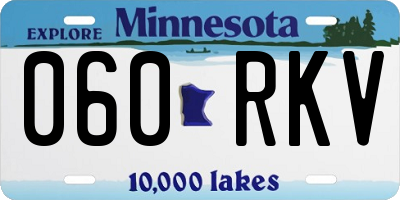 MN license plate 060RKV
