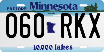 MN license plate 060RKX