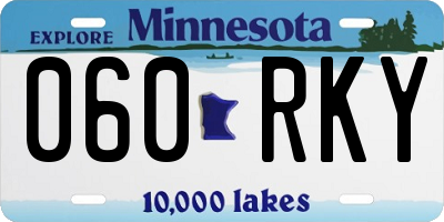 MN license plate 060RKY