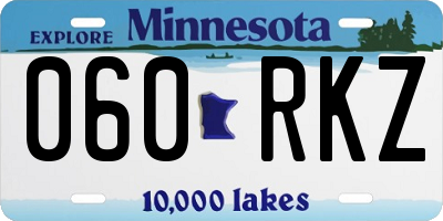 MN license plate 060RKZ