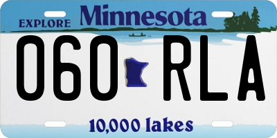 MN license plate 060RLA