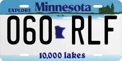 MN license plate 060RLF