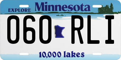 MN license plate 060RLI