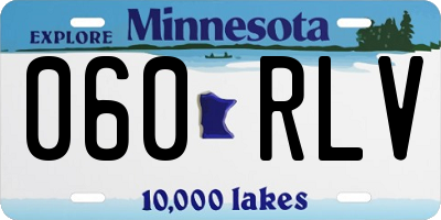 MN license plate 060RLV