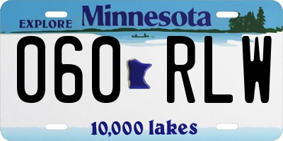 MN license plate 060RLW
