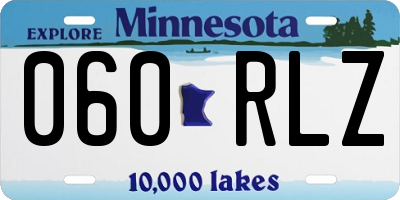 MN license plate 060RLZ