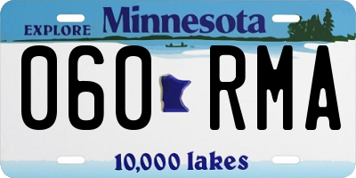 MN license plate 060RMA