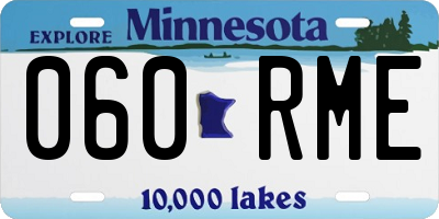 MN license plate 060RME