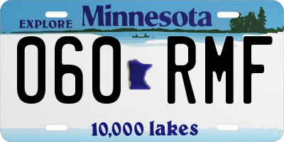 MN license plate 060RMF