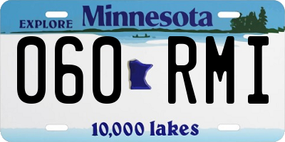 MN license plate 060RMI