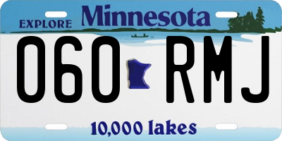 MN license plate 060RMJ