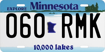 MN license plate 060RMK