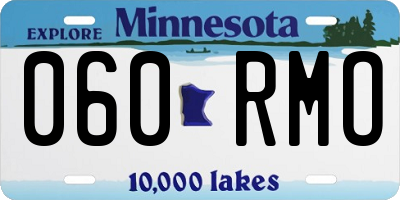 MN license plate 060RMO