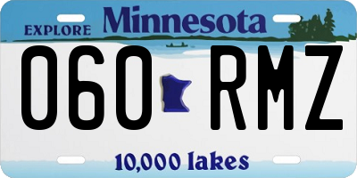 MN license plate 060RMZ