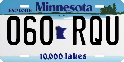 MN license plate 060RQU