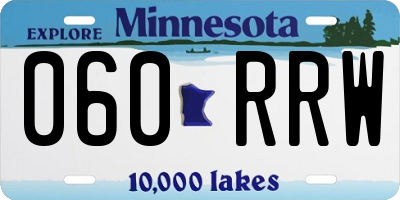 MN license plate 060RRW