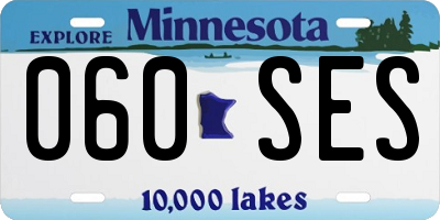 MN license plate 060SES