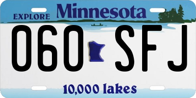 MN license plate 060SFJ