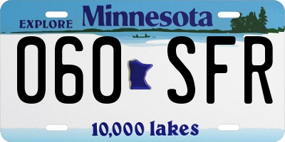 MN license plate 060SFR