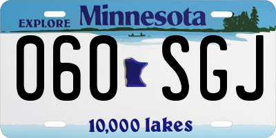 MN license plate 060SGJ