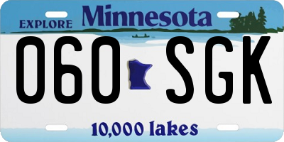 MN license plate 060SGK