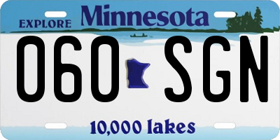 MN license plate 060SGN
