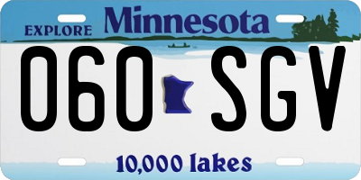 MN license plate 060SGV