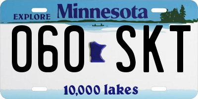 MN license plate 060SKT