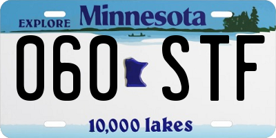 MN license plate 060STF