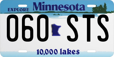 MN license plate 060STS