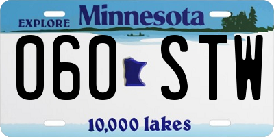 MN license plate 060STW