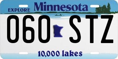 MN license plate 060STZ