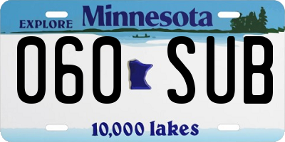 MN license plate 060SUB